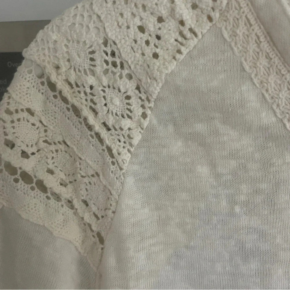 Sundance Boho White Crochet Peasant Blouse Top Size XS - Picture 10 of 10